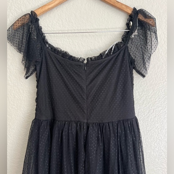 NWOT Regal Radiance Black Tulle Bustier Midi Dress - Picture 5 of 8